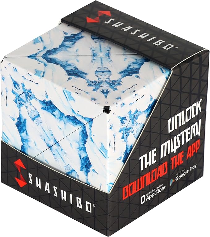 Shashibo Sensory Fidget Toy for Adults & Kids, Stress Relief Fidget Toy for Adults, Teens & Kids, Cool Fidget Toys for Desk, Classroom Must Have, Sensory Shape Shifting Cube, 100+ Possible Shapes