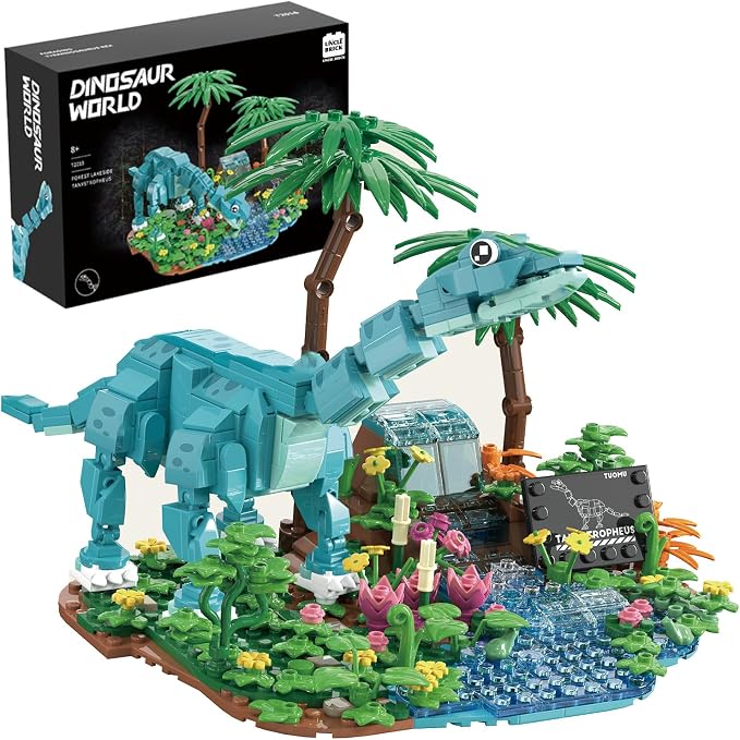 UNCLE BRICK Dinosaur World Building Block Set,Brachiosaurus Dinosaur Park Sets for Boys and Girls 8-12,Brachiosauru Building Sets,Home or Office Décor Sets for Boys 8-14(559pcs)