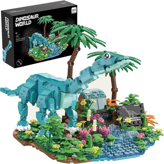 UNCLE BRICK Dinosaur World Building Block Set,Brachiosaurus Dinosaur Park Sets for Boys and Girls 8-12,Brachiosauru Building Sets,Home or Office Décor Sets for Boys 8-14(559pcs)