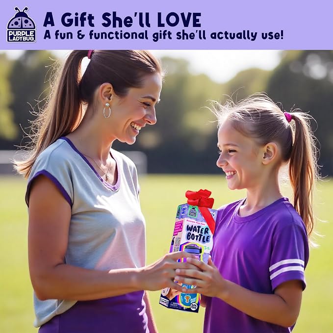 Rebel Girls Decorate Your Own Water Bottle - 32oz BPA Free Water Bottle for Kids with Motivational Stickers & More, Girls Birthday Gifts Age 6-7 8 9 10 11 - Teen Gift, Tween Girl Trendy Stuff
