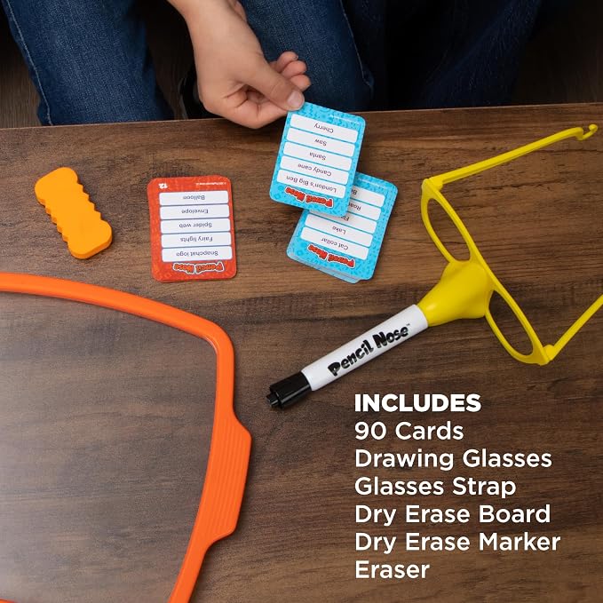 Pencil Nose Board Games for Family Night - The Ultimate Drawing Game - Kids Games, Family Game, Multi-Player, Party Game - Ages 8+