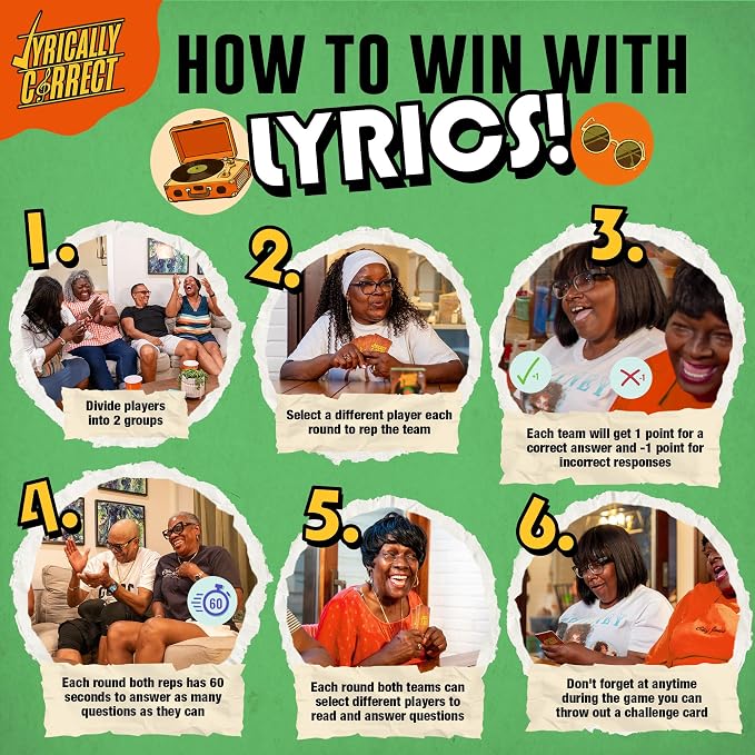 Lyrically Correct '60s & '70s Oldies But Goodies Edition – Soul, Motown & Classic Hits Music Trivia Card Game for Adults & Families