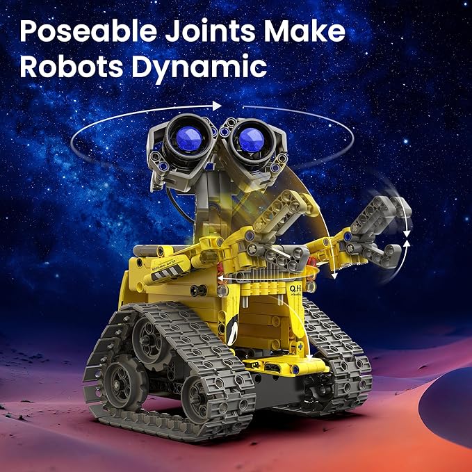 Sillbird Robot Building Kit with Remote Control STEM Gifts for Boys Age 8-13, Coding Robotic Toys for Kids Birthday, Buildable 5in1 Models with 488 Pieces