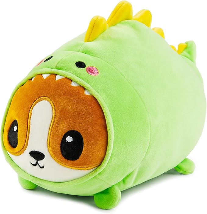 JOYIN Stuffed Animal, Kawaii Dinosaur Plush Toy, 11" Soft Plushie with Corgi Face, Cute Pillow for Kids and Adults, Birthday Surprise Gift for Boys and Girls