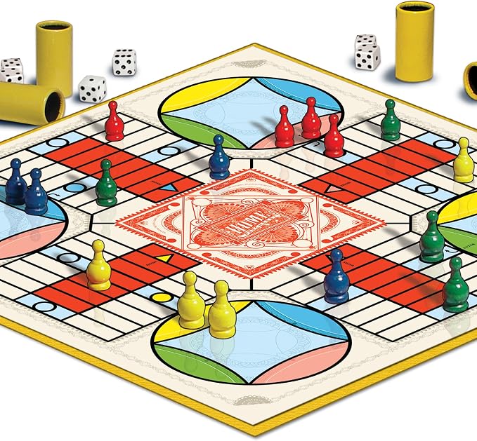 Parcheesi Royal Edition, with Charming Graphics, by Winning Moves Games USA | Classic Family Favorite, Fine Tokens and Dice Cups Included, 2-4 Players