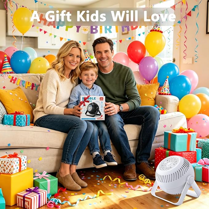 2026 Bubble Machine, 20000+ Bubbles Rechargeable Bubble Maker, Automatic Bubble Blower with Lights & 360° Adjustable Angle, Outdoor Bubble Toys Gifts for Kids, Birthday Parties, Backyard, Wedding