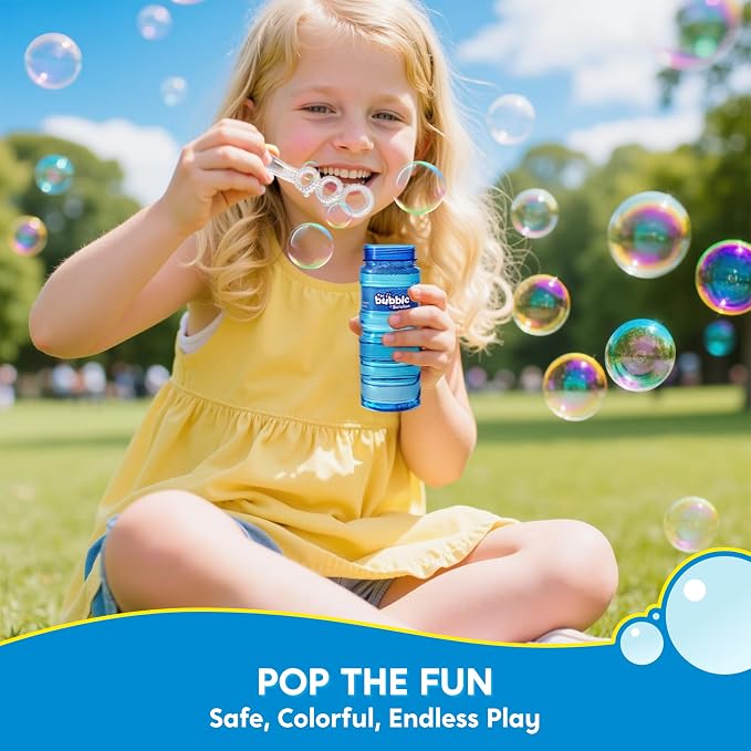 SYNCFUN 64 oz Premixed Bubble Solution, 1.9L Giant Pre-Mix Refill Solution for Bubble Machine,Bubbles for Kids, Wands, Blower, Easter, Outdoors Activity, No Mixing or Measuring