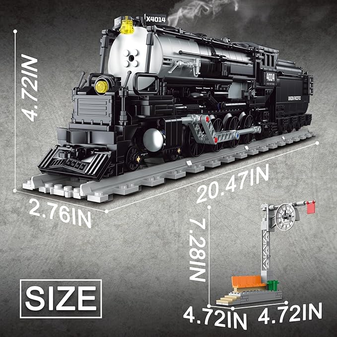 City Train Building Set for Adults,Stem Train Building Toy Sets for Boys and Girls 8-14 Years Christmas,Birthday Gifts 1246 PCS