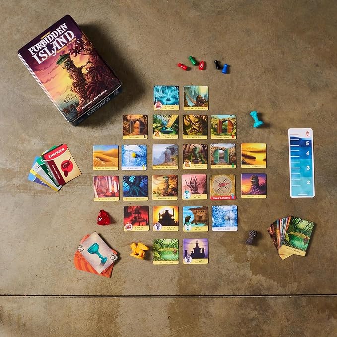 Gamewright Forbidden Island – The Cooperative Strategy Survival Island Board Game