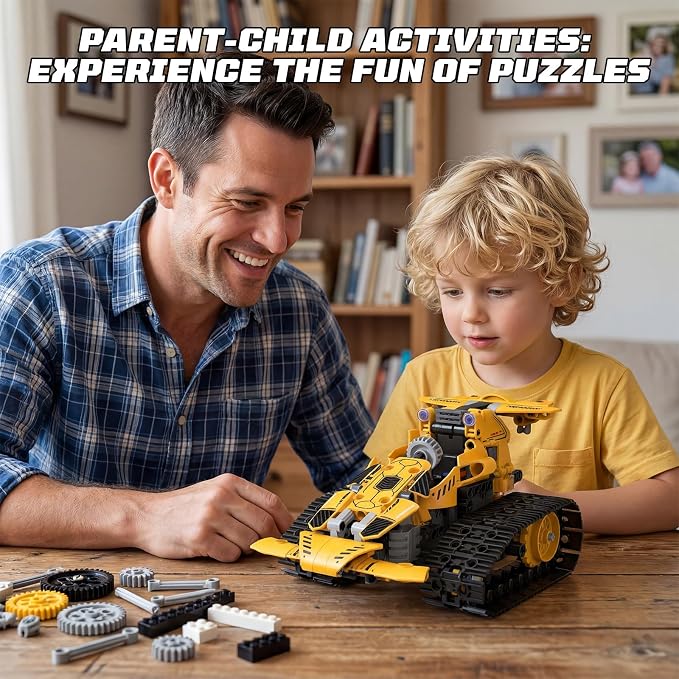 5-in-1 STEM Robot Building Kit, 373 Pcs Remote Control & APP Controlled DIY Robot Toys, Educational Science Building Blocks, for Kids Boys Girls Ages 8-14