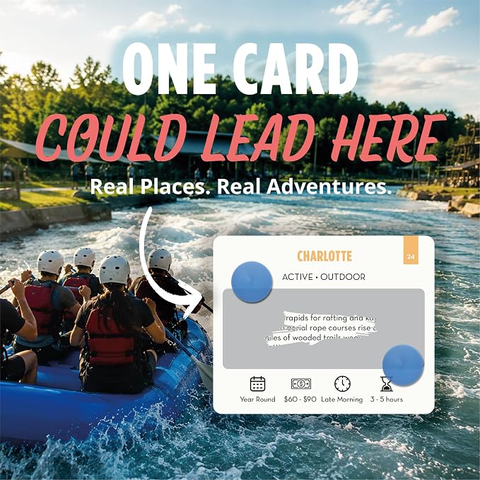 North Carolina Bucket List Scratch Off Cards - 40 Adventure Cards with Region Split Map, Hidden Gems, Scenic Escapes & Local Favorites - Travel Gift for Couples, Families, Friends & Tourists