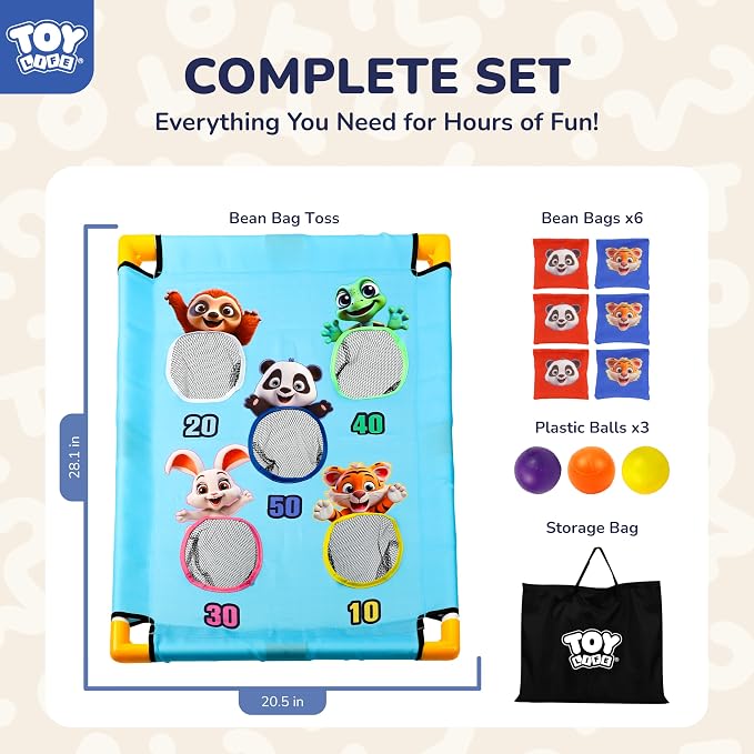 TOY Life Bean Bag Toss Game, Carnival Party Games, Cornhole Set for Kids Outdoor Games, Outside Toys for Kids Ages 4-8, Yard Outdoor Toys for Toddlers 3-5, Gifts for 3 4 5 6 7 Year Old Girls & Boys