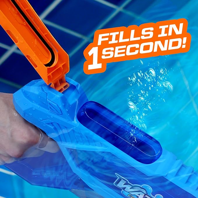 Quanquer 1000cc Water Guns for Kids Adults - 2 Pack Fast-Fill Super Squirt Blaster Soaker with 32 Feet Shooting Range Pump Action Summer Gift Outdoor Toys for Swimming Pool Beach Water Fighting