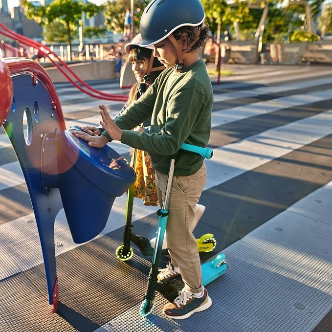 Jetson Juno 2-Wheel Light-Up Kick Scooter, Portable Folding Scooter for Kids with Light-Up 4-Inch Wheels, Adjustable Handlebar Height, Ages 5+