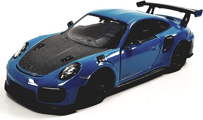 KiNSMART 2010 Porsche 911 GT2 RS Aqua Blue 1/36 Scale Diecast Metal Model Toy Sports Car