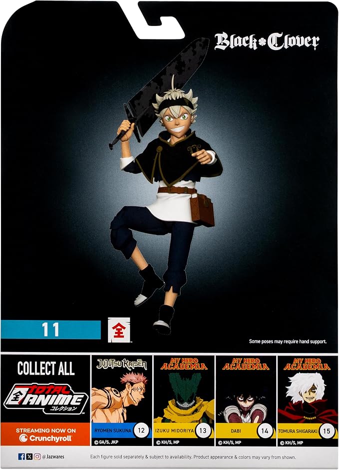 Total Anime Asta - 6.5-Inch Figure with Swappable Faceplates, Alternate Hands, and Sword Accessories