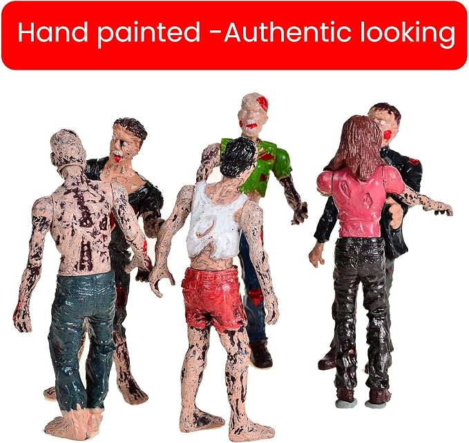 BOHS Zombie Action Figures Gift Package - Scary Toys for Boys and Girls - 4 Inches - Pack of 6