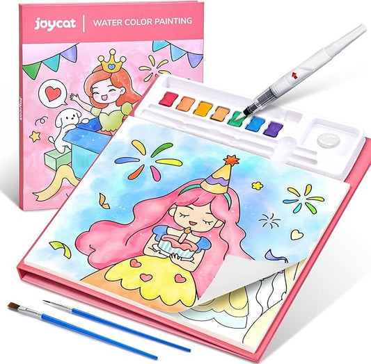 JoyCat Paint with Water Coloring Books for Toddlers, Watercolor Painting Sets for Kids Ages 3-5 4-8, Arts and Crafts Drawing Activities Toy Birthday Gifts for Boys Girls (Party)