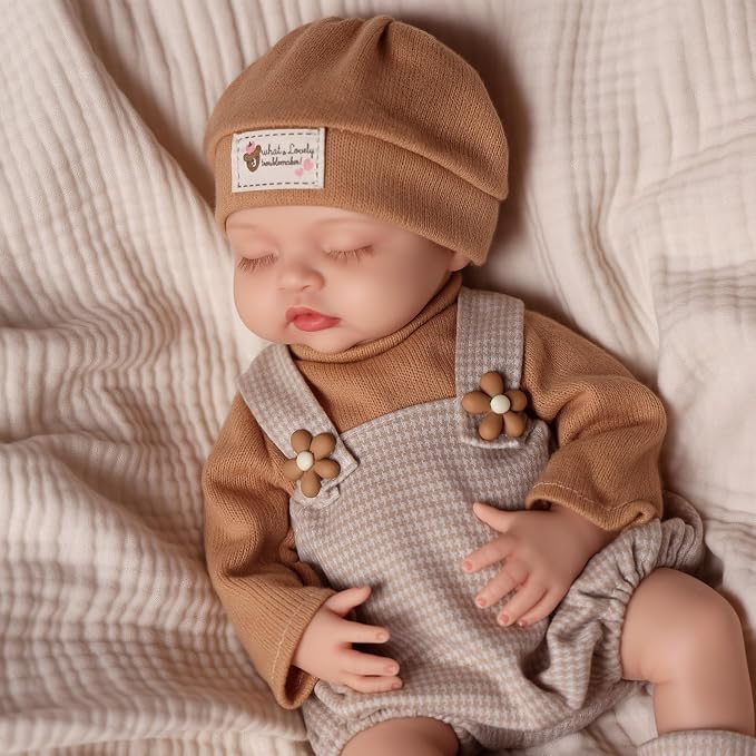 BABESIDE 16 Inch Silicone Baby Doll Weighted 4 Pounds,[NOT Vinyl] Realistic Baby Doll Girl Lifelike Reborn Baby Dolls Silicone Full Body Gift with Accessories for Kids 3+ & Collectors
