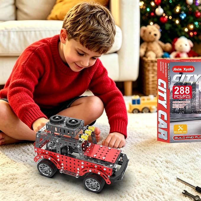 Jixin Xyzhi 3D Metal Model Kit Off-Road Car Building Set for Kids & Adults Ages 8+ – STEM Engineering DIY Assembly Toy with Tools for Family Fun & Gift Giving (Big Off-Road car)