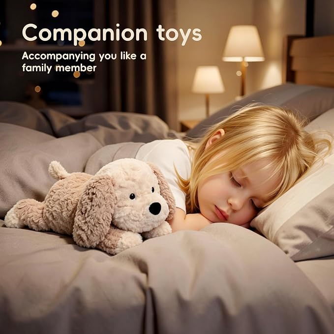 Stuffed Animals Dog Plush Toys Maltese Dog 16.5 inches Soft and Premium Puppy Plush Toy Gift for for Babies Children Adults, Beige/Grey