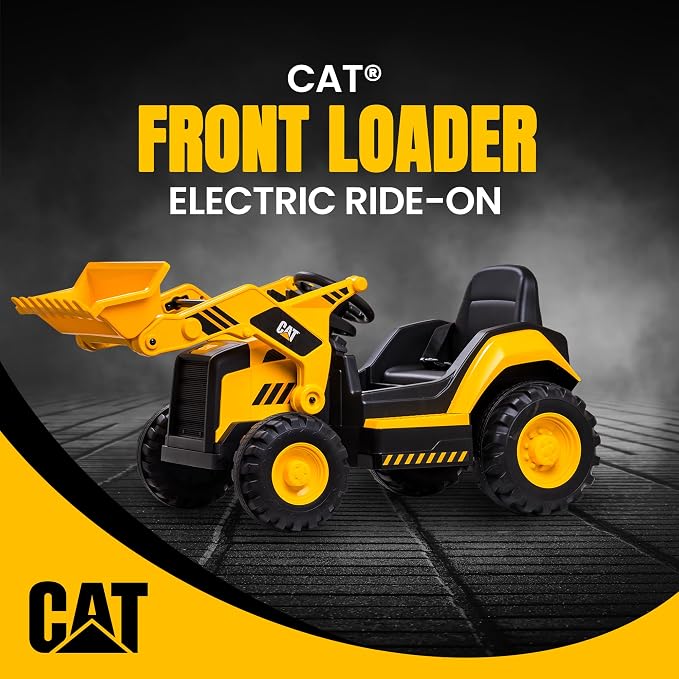 Kid Trax Kids Ride On Toys - 12V CAT Construction Toys for Boys w/Front Loader, Bulldozer, Excavator, Tractor Toy Truck, 2.5-5 mph, Indoor/Outdoor Play, Durable Ride On Car for Kids 3-6, Up to 66lbs