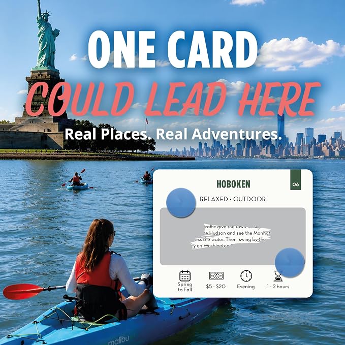 New Jersey Bucket List Scratch Off Cards - 40 Adventure Cards with Region Split Map, Hidden Gems, Scenic Escapes & Local Favorites - Travel Gift for Couples, Families, Friends & Tourists