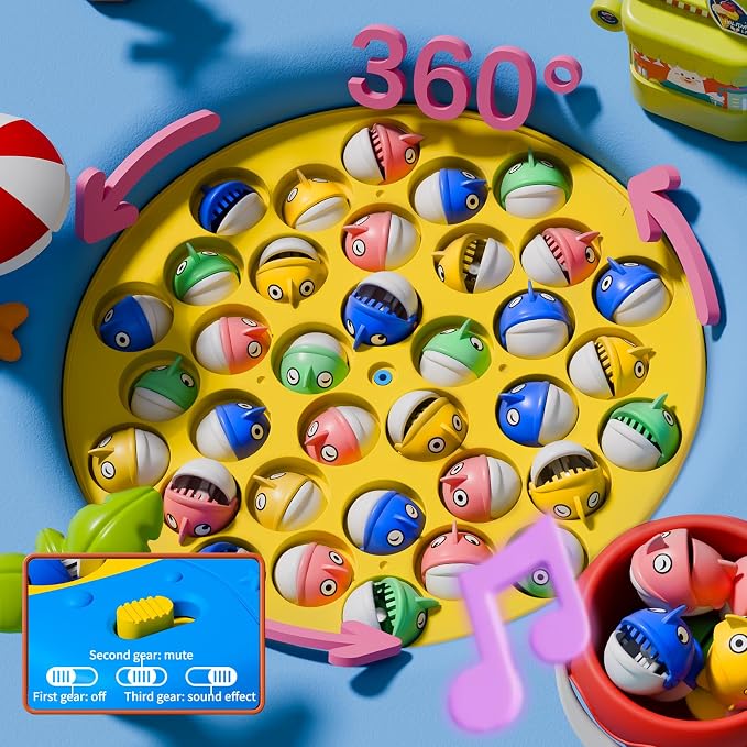 ORANGE OCEAN 70 PCS Magnetic Fishing Games for Kids Ages 4-8, Toddler Board Games for Kids 4-6 8-12, Toys for 3 4 5 6 Year Old Boys Girls, Ideas Birthday Gifts for Boys Girls 3-5 6-8