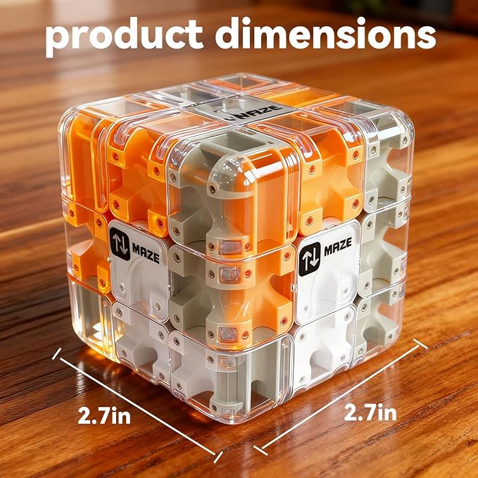Large Labyrinth 3D Puzzles Maze Cube - Engaging Brain Teaser - 3D Maze Ball, Rubik Race Game, Improve Spatial Recognition, Relieve Stress Toy Gifts for Easter