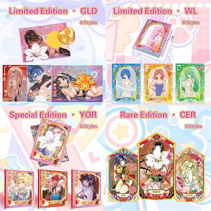 Anime Cards, Girls Party 1 Series - 1 Box,MEIKA Series, Anime Stuff Goddess Story TCG Integrated Waifu Card (SNPD-01)
