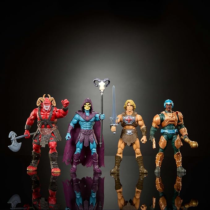 Masters of the Universe Action Figure Toy 4 Pack, He-Man, Skeletor, Man-at-Arms, and Exclusive Goat Man, 5.5 Inch 2026 Movie Accurate, 14 Posable Joints (Amazon Exclusive)