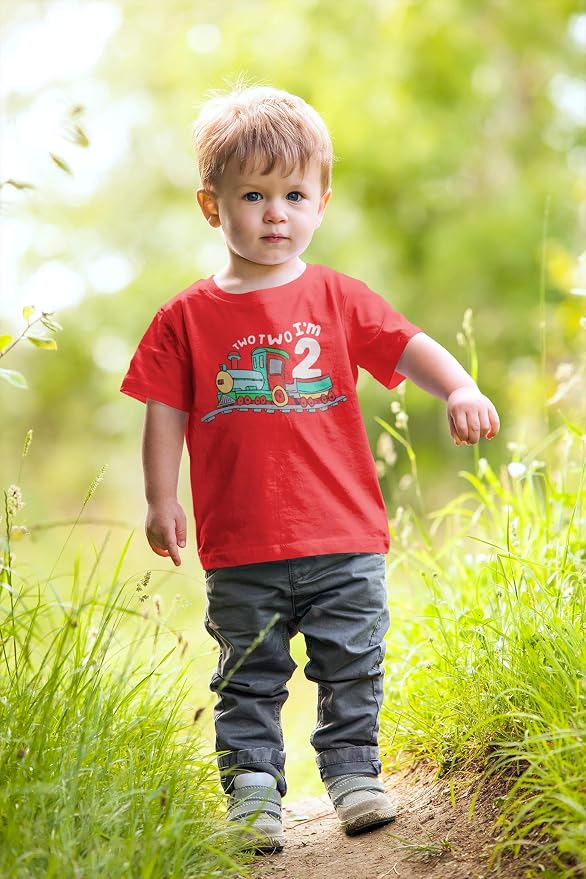 Unordinary Toddler 2nd Birthday Shirt boy Chugga Chugga Two Two Train im 2 Years Old Second Birthday Tshirt