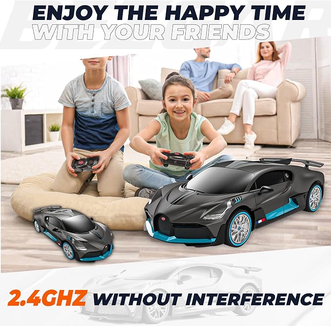 BEZGAR Bugatti Remote Control Car for Boys- 1:24 Officially Licensed RC Cars, Electric Sport Racing Hobby Bugatti Toy Car Model Vehicle for Boys, Girls and Adults