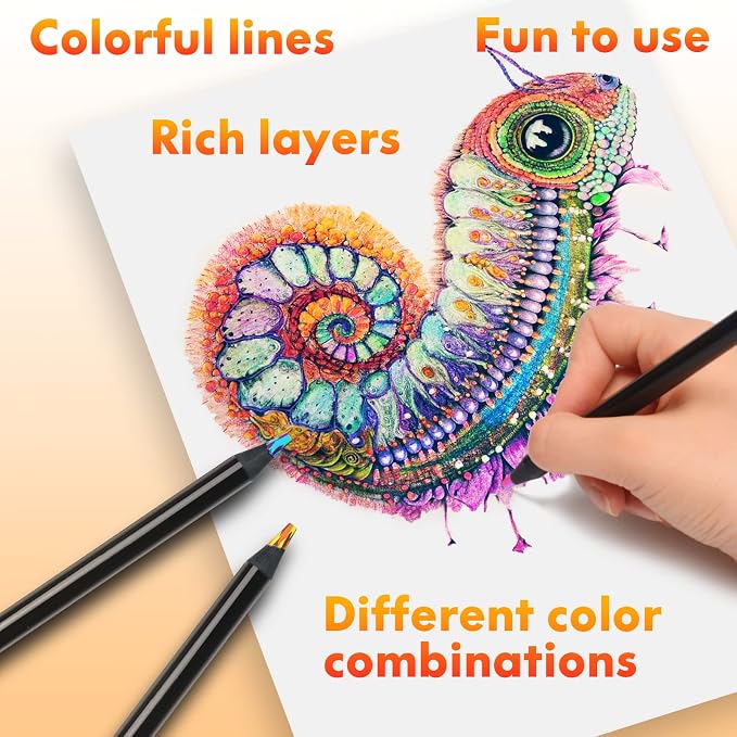 nsxsu Art Supplies for Kids Teens Adults, 12 Rainbow Pencils Drawing Supplies, Jumbo Multi Colored Pencils for Sketching Drawing, Tween Girls Trendy Stuff Birthday Party Favor Crafts for Boys 6-12