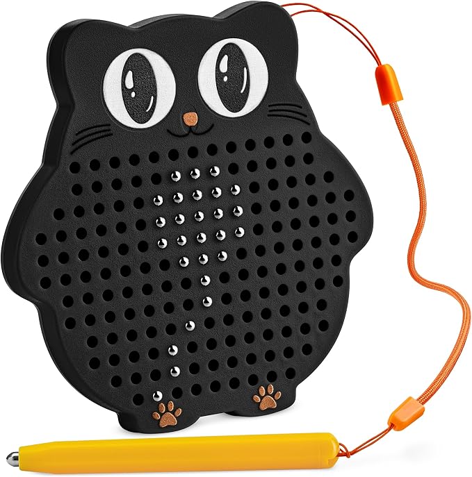 AYNAT FUN Magnetic Drawing Board for Kids & Toddlers with Beads and Magnet Stylus Pen - Magnetic Travel Toy for Airplane & Car Ride Activities for Kids