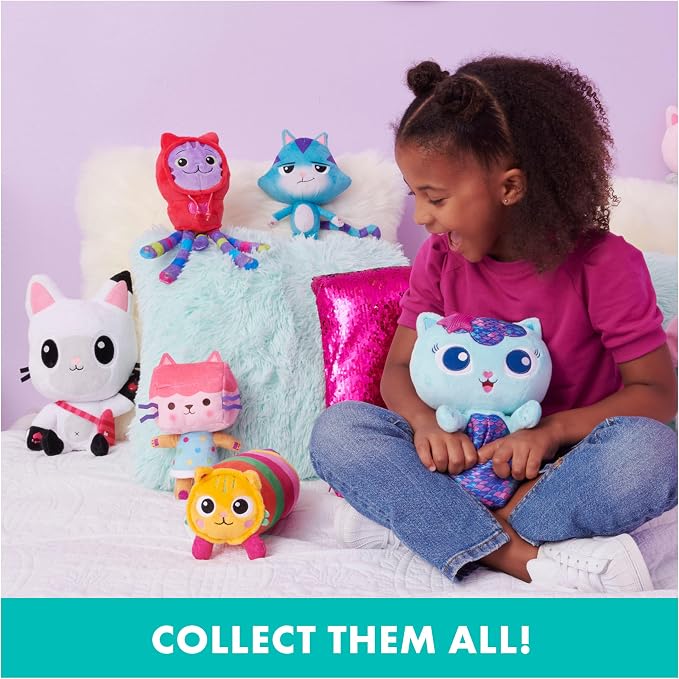 Gabby’s Dollhouse, 14-inch Interactive Talking MerCat Plush Kids Toys with Lights, Music and Phrases Stuffed Animals for Girls and Boys Ages 3 and up