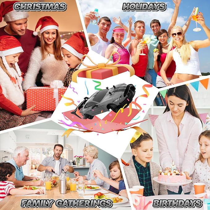 RC Drift Car 1/20 Scale 2.4GHz 4WD Remote Control Car with Led Lights 22KM/H High Speed Rechargeable Batteries Racing Sport Cars RC Cars for Kids Boys Girls Adults Gifts Birthday Christmas