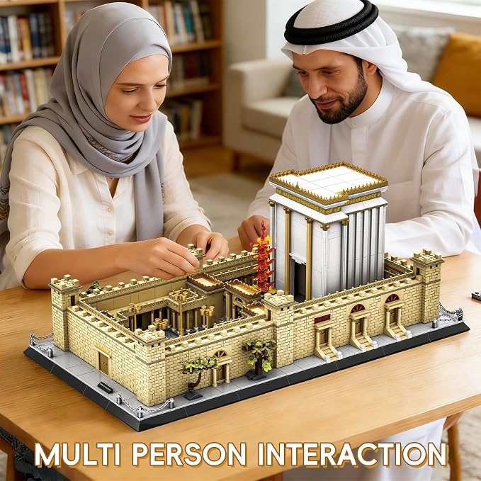 Jerusalem Temple Building Blocks Sets Judaism Architecture Building Toys Solomon’s Holy Temple Model Toys Judaica & Christian Bible Gift for Adults Teens 3233 PCS