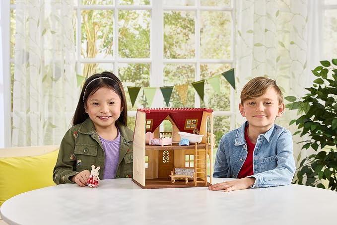 Calico Critters - Red Roof Home - Cozy Cottage - 2026 Edition Dollhouse – Kids Pretend Play House, Miniature Home Playset, Expandable Design, Ages 3+