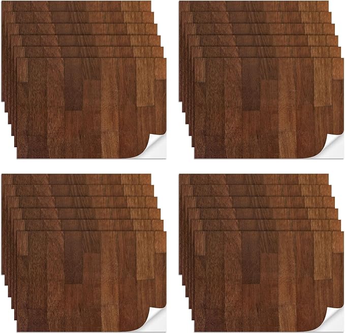 Flutesan 6 Pcs Miniature Dollhouse Wallpaper and Flooring Peel and Stick Mini DIY Self Adhesive Dollhouse Accessories 8.27 x 11.69 Inch (Elegant Style)
