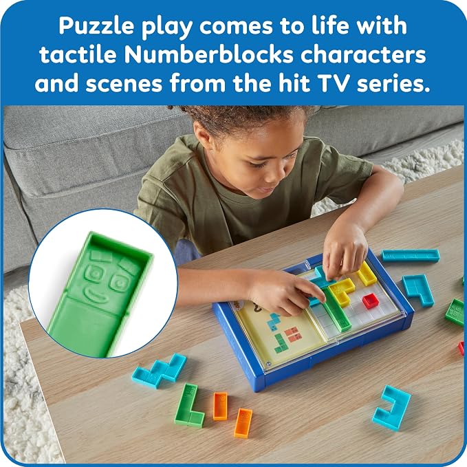 hand2mind Numberblocks Puzzle Solver, Brain Teasers, Logic Puzzles for Kids, Educational Games, Math Toys for Kids 3-5, Fidget Game, Preschool Learning Activities, Toddler Birthday Gifts
