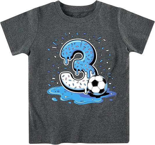Lovekider 2-5 Years Birthday Boy Shirt Construction Party T-Shirts Excavator Cotton Short Sleeve Tee Dark Grey