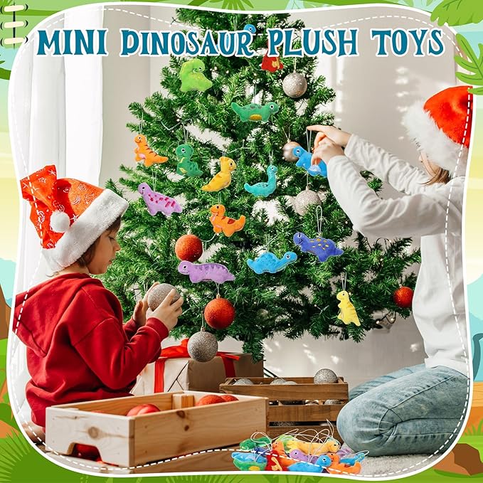 Libima 150 Pcs Mini Dinosaur Stuffed Set Animals Plush Keychain Dinosaur Plush Toys for Valentine's Day Carnival Birthday Classroom Prizes Decoration for Clothes