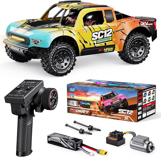 Brushless Fast RC Cars for Adults, High-Speed Remote Control Car (Orange, 1/12)