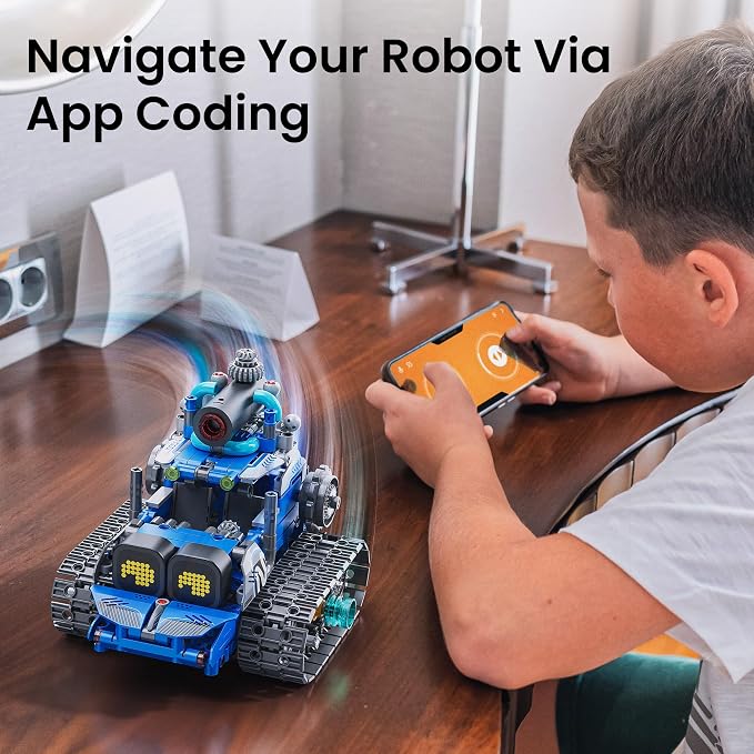 Sillbird STEM Robot Building Kit with Remote Control Gifts for Boys Ages 8-14, Buildable 5in1 Robotics Coding Toy for Kids Birthday with 596 Pieces