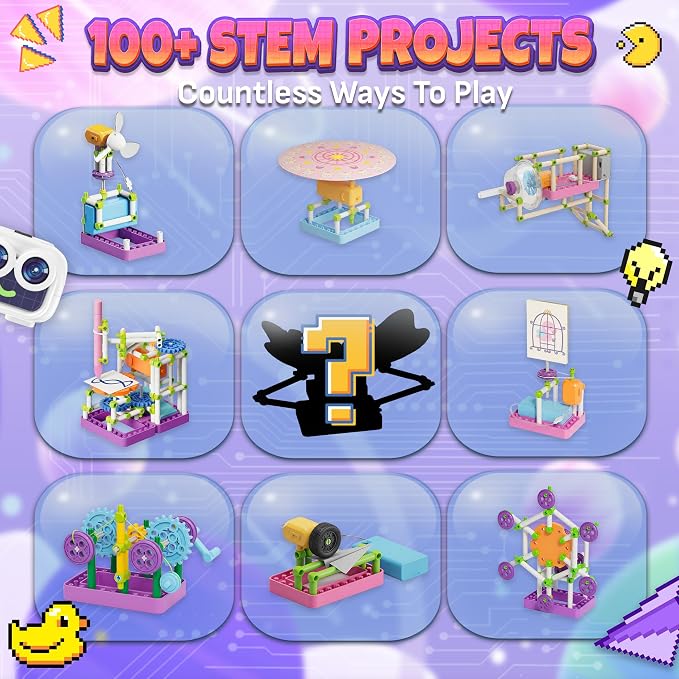 SMILESSKIDDO 100+ Girls Science Kit for Kids Ages 5 6 7 8 10 | STEM Toys for Girl | Birthday Gift Ideas for Girls | Learning & Educational Projects with Fun Experiments (8018E)