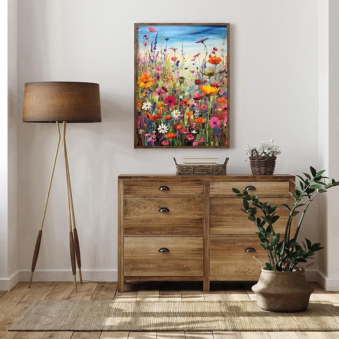 Puzzles for Adults 1000 Pieces, Flowers 1000 Piece Puzzle for Adults, Jigsaw Puzzles 1000 Pieces with Letters On Back Hard Impossible Difficult Challenging Family Puzzle (27.5"X19.6")