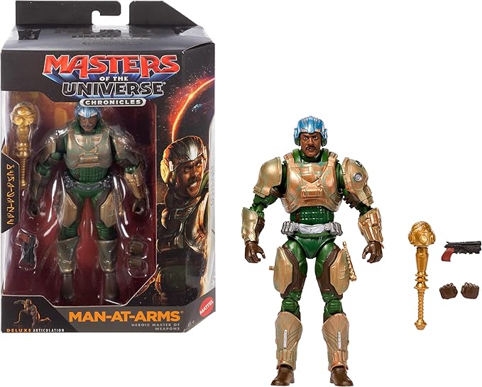 Masters of the Universe Action Figure Chronicles Man-At-Arms, 6.5 Inch Scale 2026 Movie Accurate, 30 Points Articulation