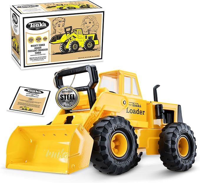 Tonka Retro Collector's Edition - Made with 2X More Steel, Kids Construction Toy, Metal Truck, Toy Truck for Boys and Girls, Kids, Toddlers, Ages 3+, Front Loader - Amazon Exclusive