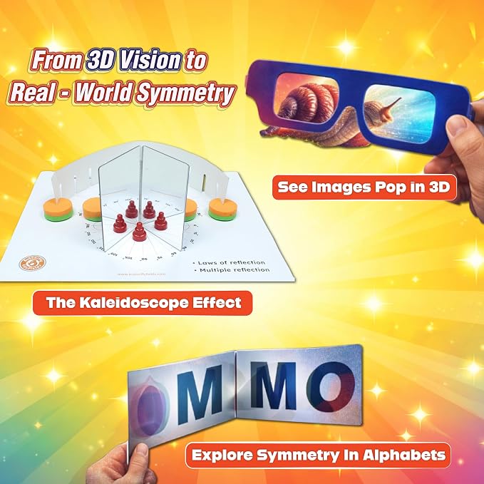 Butterfly EduFields My First Light & Optics Science Kit for Kids Ages 6-12 | 20 Spy Science Missions Across 7 Levels | Mirrors, Periscope, Color & Illusions | STEM Gift for Boys & Girls